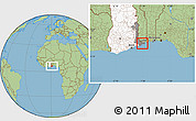 Savanna Style Location Map of Some-Aflao, highlighted country, highlighted parent region