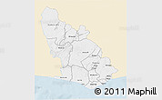 Classic Style 3D Map of Western, single color outside