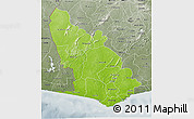 Physical 3D Map of Western, semi-desaturated