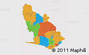 Political 3D Map of Western, cropped outside