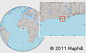 Gray Location Map of Dompim