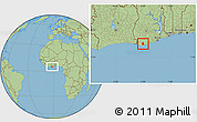 Savanna Style Location Map of Dompim