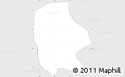 Silver Style Simple Map of Dompim, single color outside