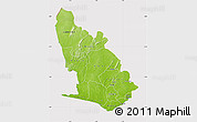 Physical Map of Western, cropped outside