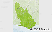 Physical Map of Western, lighten