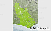 Physical Map of Western, semi-desaturated