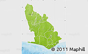Physical Map of Western, single color outside