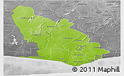 Physical Panoramic Map of Western, desaturated