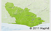 Physical Panoramic Map of Western, lighten