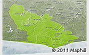 Physical Panoramic Map of Western, semi-desaturated