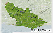 Satellite Panoramic Map of Western, lighten