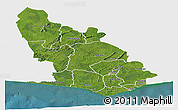 Satellite Panoramic Map of Western, single color outside