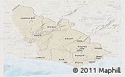 Shaded Relief Panoramic Map of Western, lighten