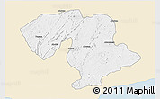 Classic Style 3D Map of Prestea, single color outside