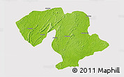 Physical 3D Map of Prestea, cropped outside