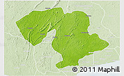 Physical 3D Map of Prestea, lighten