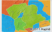 Physical 3D Map of Prestea, political outside