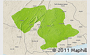 Physical 3D Map of Prestea, shaded relief outside