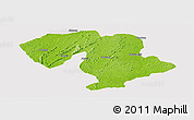 Physical Panoramic Map of Prestea, cropped outside