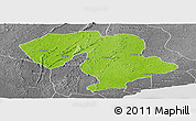 Physical Panoramic Map of Prestea, desaturated