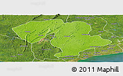 Physical Panoramic Map of Prestea, satellite outside