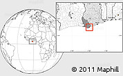 Blank Location Map of Sekondi-Takoradi, highlighted country, highlighted parent region