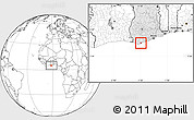 Blank Location Map of Sekondi-Takoradi, highlighted country
