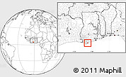 Blank Location Map of Sekondi-Takoradi, highlighted parent region, within the entire country