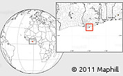 Blank Location Map of Sekondi-Takoradi, highlighted parent region