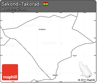 Blank Simple Map of Sekondi-Takoradi