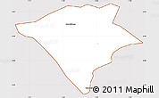 Classic Style Simple Map of Sekondi-Takoradi, cropped outside