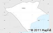 Silver Style Simple Map of Sekondi-Takoradi