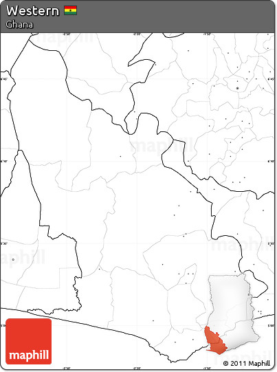 Blank Simple Map of Western, no labels