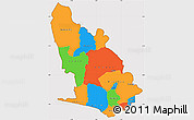 Political Simple Map of Western, cropped outside