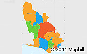 Political Simple Map of Western, single color outside