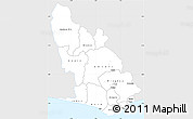 Silver Style Simple Map of Western, single color outside