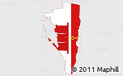 Flag Simple Map of Gibraltar, flag aligned to the middle