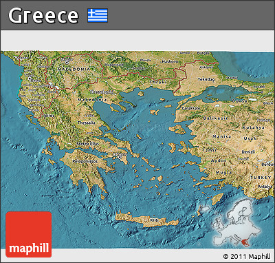 Satellite 3D Map of Greece
