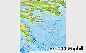 Physical Panoramic Map of Attiki