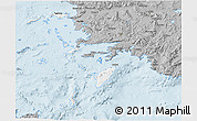 Gray 3D Map of Dodekanissa