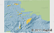 Savanna Style 3D Map of Dodekanissa, single color outside