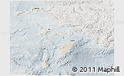 Shaded Relief 3D Map of Dodekanissa, lighten, semi-desaturated