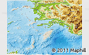 Shaded Relief 3D Map of Dodekanissa, physical outside