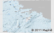 Gray 3D Map of Dhodhekanisos, single color outside