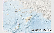 Shaded Relief 3D Map of Dhodhekanisos, lighten