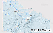 Silver Style 3D Map of Dhodhekanisos, single color outside
