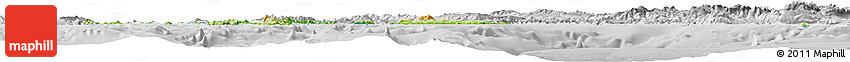 Physical Horizon Map of Dhodhekanisos, lighten, desaturated