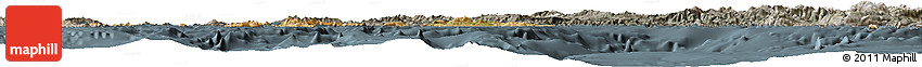 Satellite Horizon Map of Dhodhekanisos, semi-desaturated