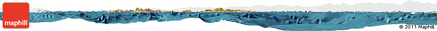Satellite Horizon Map of Dhodhekanisos, single color outside