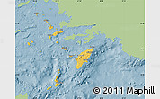 Savanna Style Map of Dhodhekanisos, single color outside